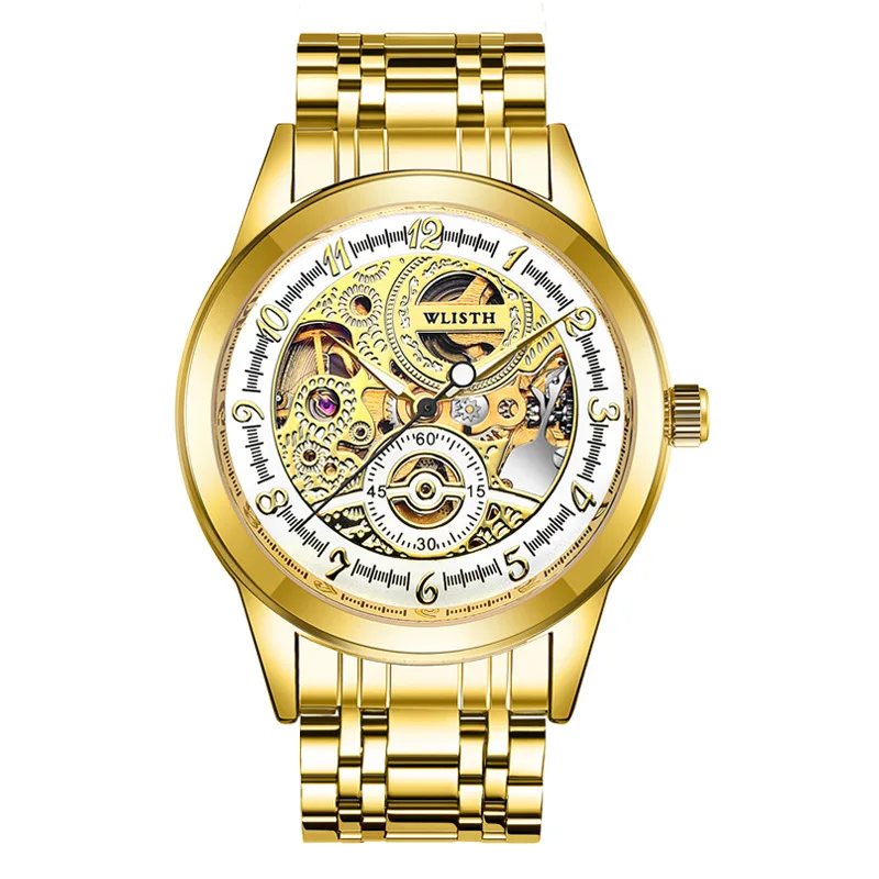 Wlisth Top Brand Mens Gear Mechanical Movement Sports Clock Gold Luminous Fashion Water Resistant Casual Analog Case Wrist Watch
Wlisth Top Brand Mens Gear Mechanical Movement Sports Clock Gold Luminous Fashion Water Resistant Casual Analog Case Wrist Watch