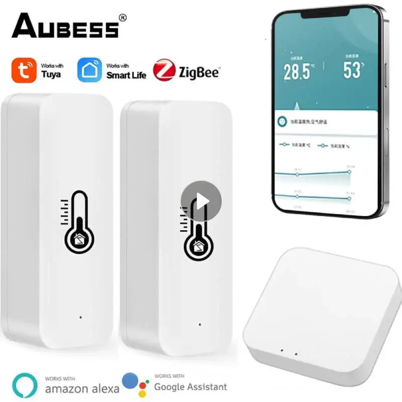 Aubess Tuya WIFI Zigbee Temperature And Humidity Sensor APP Monitoring Indoor Hygrometer Controller Smart For Alexa Google Home
Aubess Tuya WIFI Zigbee Temperature And Humidity Sensor APP Monitoring Indoor Hygrometer Controller Smart For Alexa Google Home