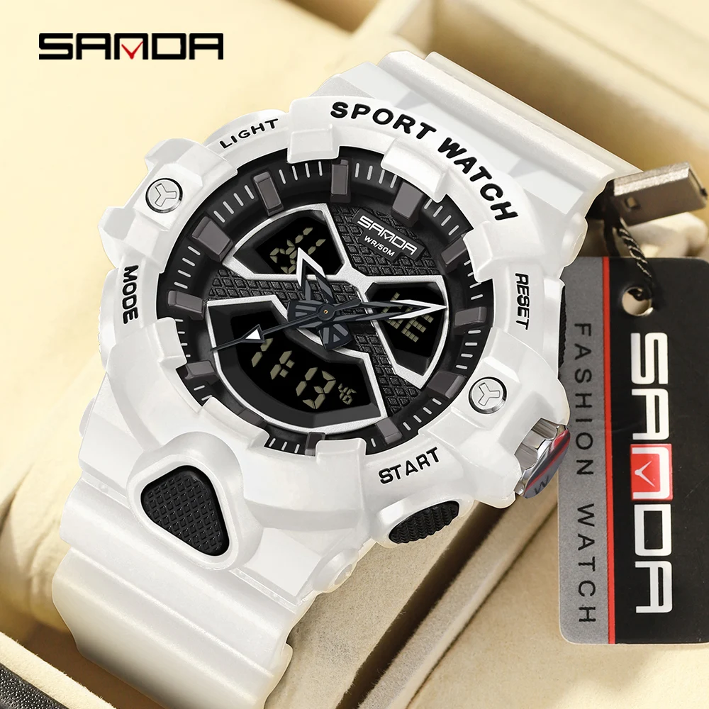 SANDA Men Digital Sport Wristwatches Fashion Waterproof Male Clock Mens Chronograph Military Quartz Wristwatch Relogio Masculino
SANDA Men Digital Sport Wristwatches Fashion Waterproof Male Clock Mens Chronograph Military Quartz Wristwatch Relogio Masculino
