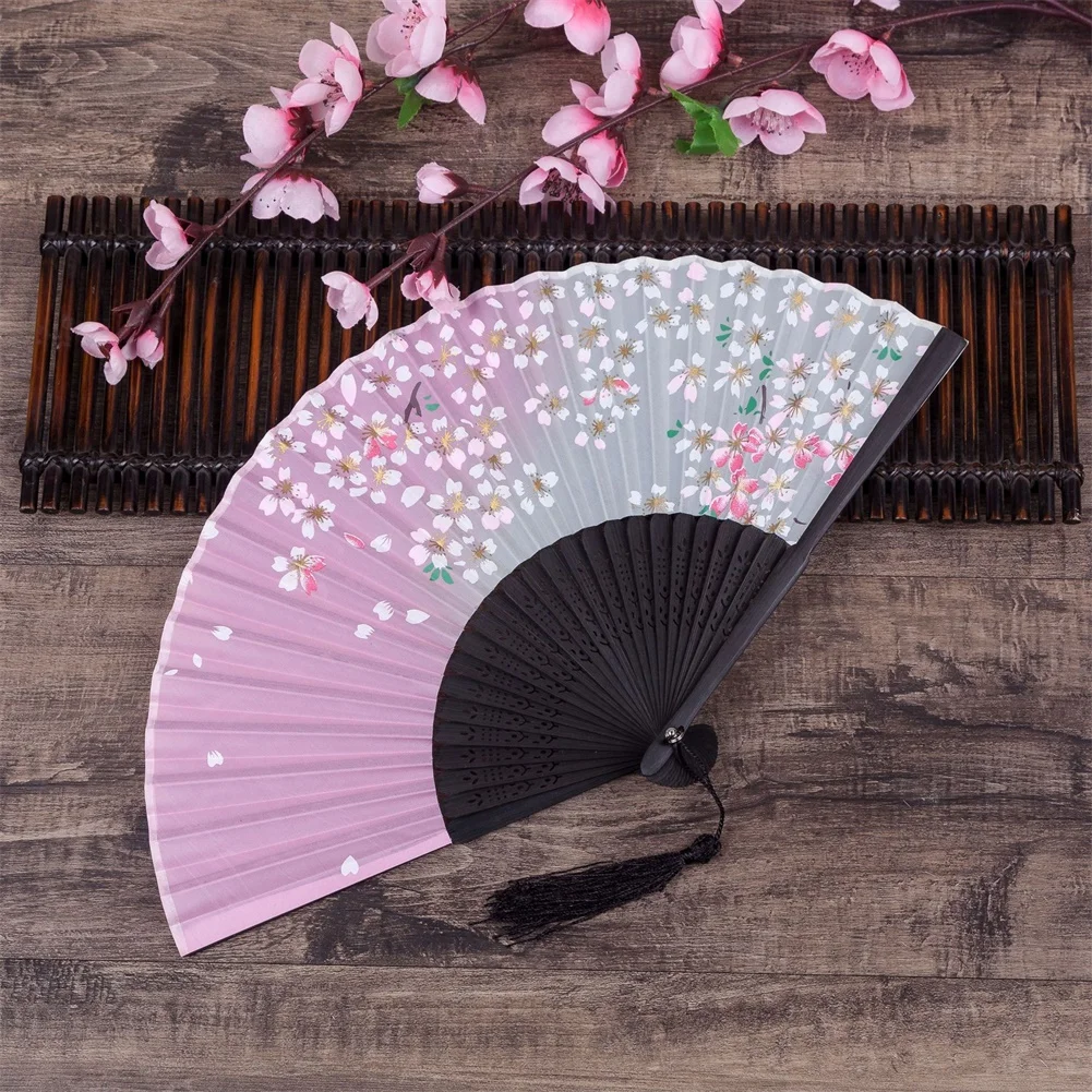 

Wedding Fan Cherry Blossom Fans Asian Wedding Favor Gift Party Reception Delicate Folding Hand Fan Wedding Decoration