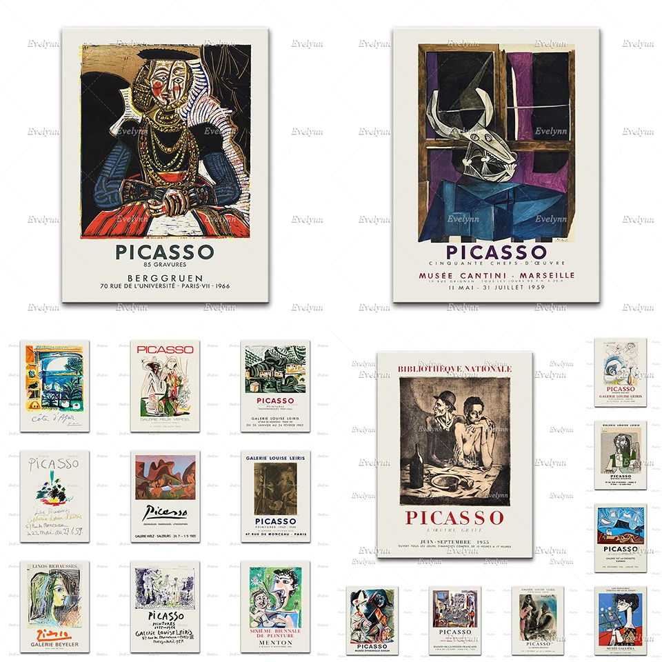 Pablo Picasso Nationale Paris Exhibition Vintage Poster Museum Cubism Wall Art Prints Pictures Modern Home Decor Canvas Painting 
Pablo Picasso Nationale Paris Exhibition Vintage Poster Museum Cubism Wall Art Prints Pictures Modern Home Decor Canvas Painting