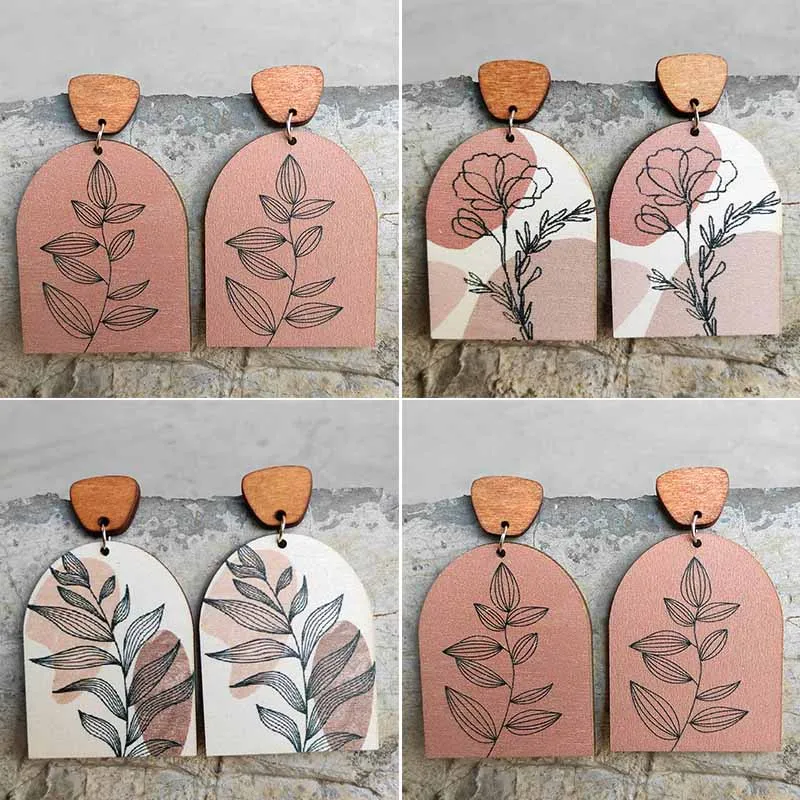 Fashionable Bohemian Leaf Geometric Earrings For Women Depict Flower Print Pendant Clothing Accessories Earrings
Fashionable Bohemian Leaf Geometric Earrings For Women Depict Flower Print Pendant Clothing Accessories Earrings