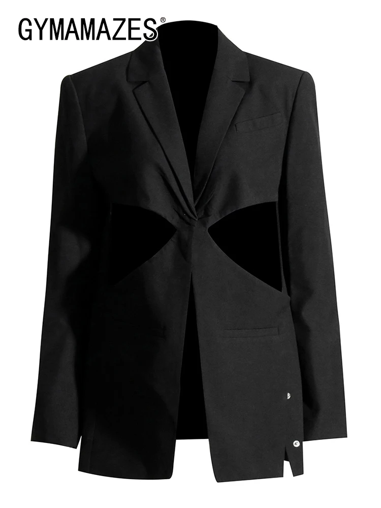 GYMAMAZES Hollow Out Slim Blazers For Women Notched Collar Long Sleeve Minimalist Blazer Female Fashion Style Clothing 2023 New
GYMAMAZES Hollow Out Slim Blazers For Women Notched Collar Long Sleeve Minimalist Blazer Female Fashion Style Clothing 2023 New