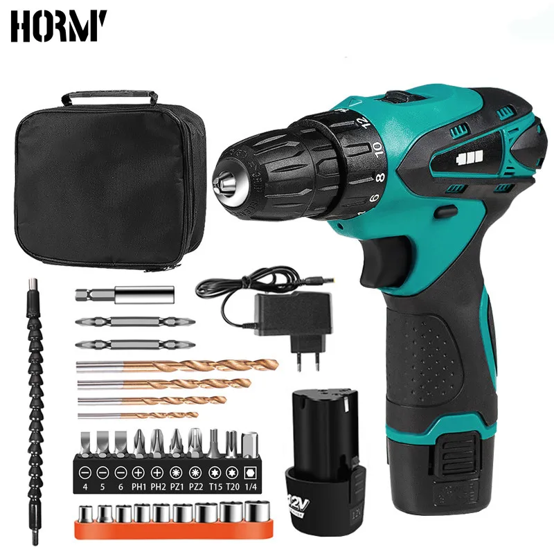 12V Impact Cordless Electric Screwdriver Rechargeable Pistol Drill Household Power Tool Hand Drill Makita Lithium Battery1200mAh 
12V Impact Cordless Electric Screwdriver Rechargeable Pistol Drill Household Power Tool Hand Drill Makita Lithium Battery1200mAh