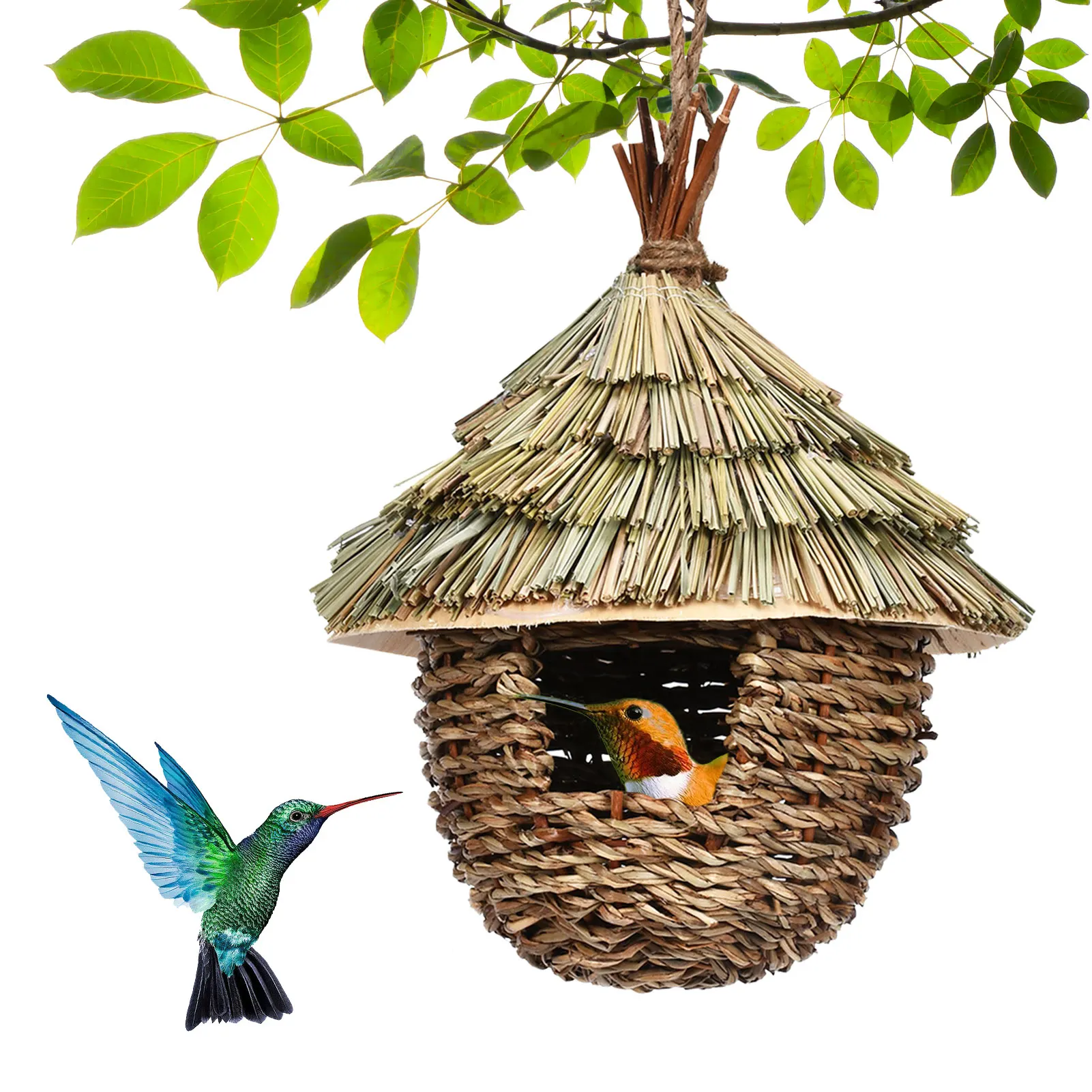 Charming Decorative Hummingbird HouseElegant Falling Birdhouses Natural Grass Hung Bird For Garden Patio Lawn Office Indoor
Charming Decorative Hummingbird HouseElegant Falling Birdhouses Natural Grass Hung Bird For Garden Patio Lawn Office Indoor
