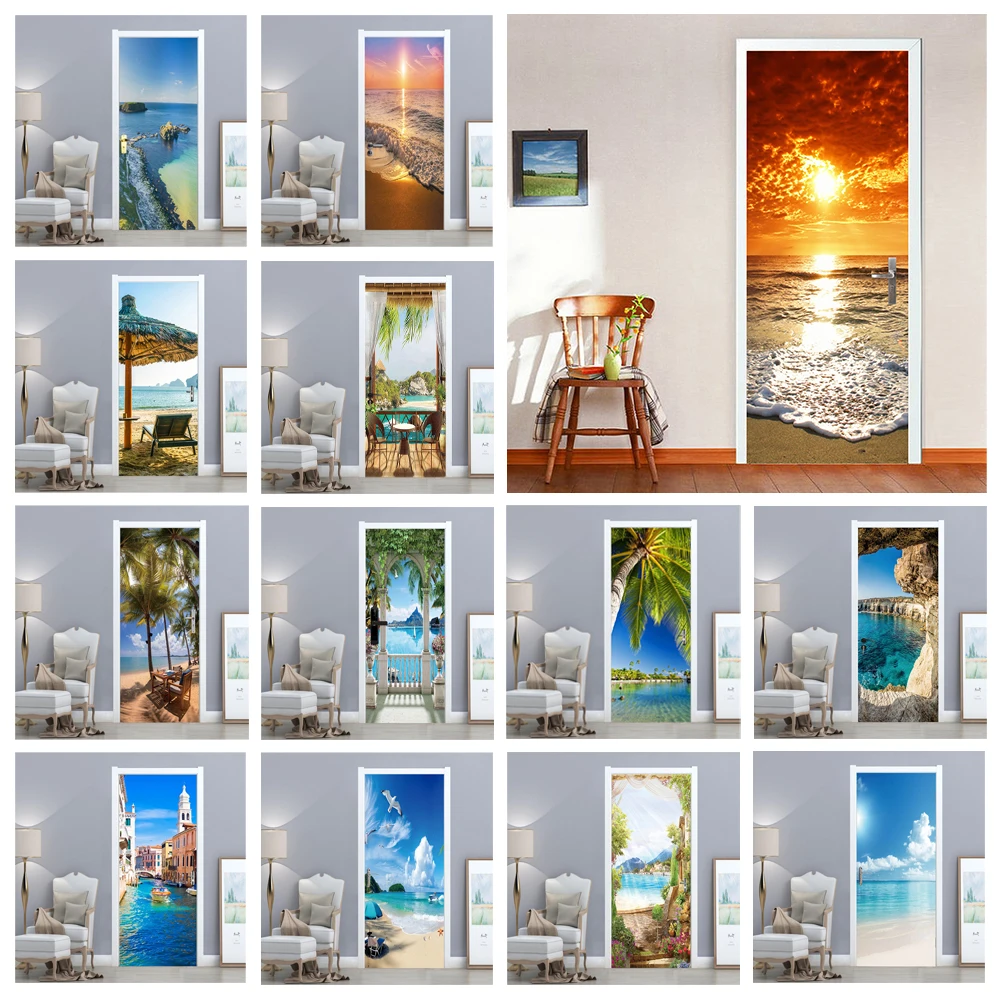 Seaside Scenery Door Sticker Mural Self Adhesive 3D Wallpaper Beach Sky Landscape Door Wrap Vinyl PVC Poster Wall Decals Decor
Seaside Scenery Door Sticker Mural Self Adhesive 3D Wallpaper Beach Sky Landscape Door Wrap Vinyl PVC Poster Wall Decals Decor