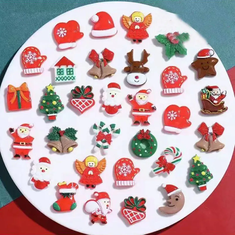 10Pcs New Cute Mini Cartoon Christmas Series Flat Back Cabochon Scrapbooking Hair Bow Center Embellishments DIY Accessories
10Pcs New Cute Mini Cartoon Christmas Series Flat Back Cabochon Scrapbooking Hair Bow Center Embellishments DIY Accessories