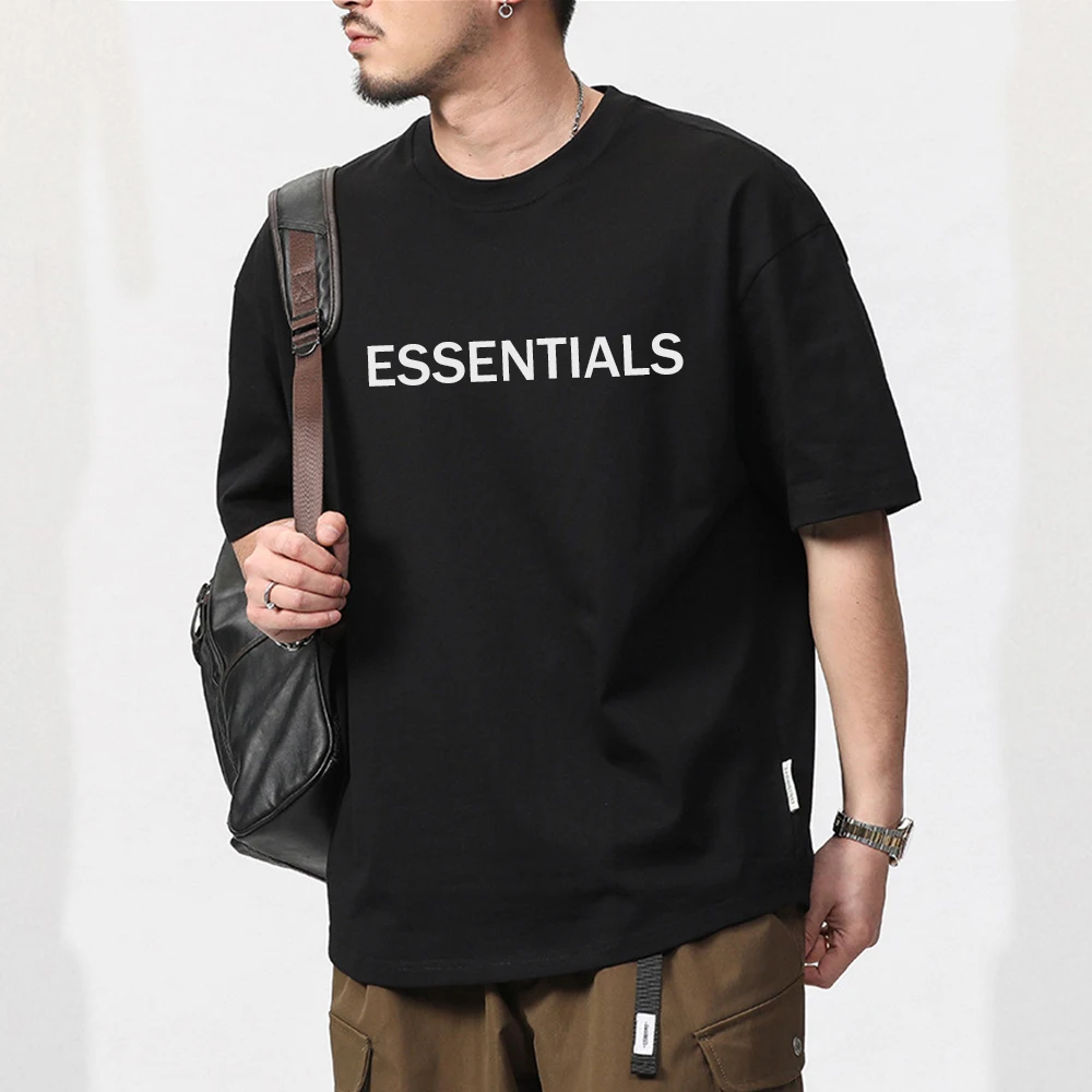 Men Clothing ESSENTIALS T-shirt Loose Rubber Letter logo Ovesized Short Sleeve Hip hop Unisex 100% Cotton Sports Tees
Men Clothing ESSENTIALS T-shirt Loose Rubber Letter logo Ovesized Short Sleeve Hip hop Unisex 100% Cotton Sports Tees