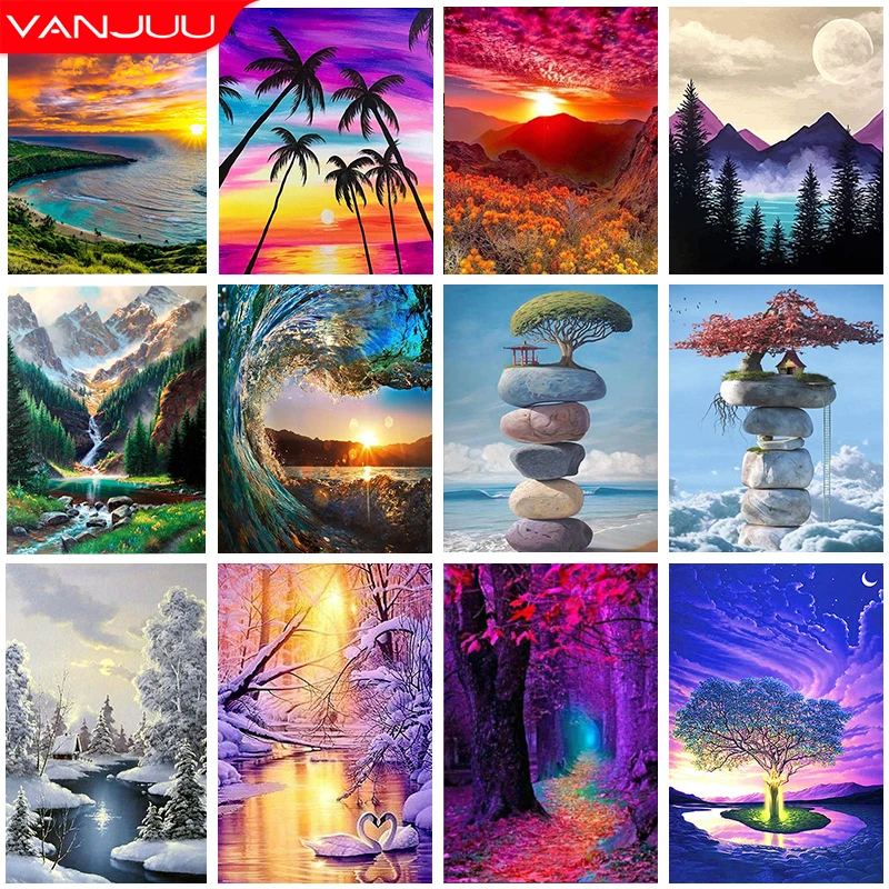 5D DIY Diamond Mosaic Landscape Diamond Painting Rhinestone Embroidery Full Round Drill Cross Stitch Kit Home Decor
5D DIY Diamond Mosaic Landscape Diamond Painting Rhinestone Embroidery Full Round Drill Cross Stitch Kit Home Decor