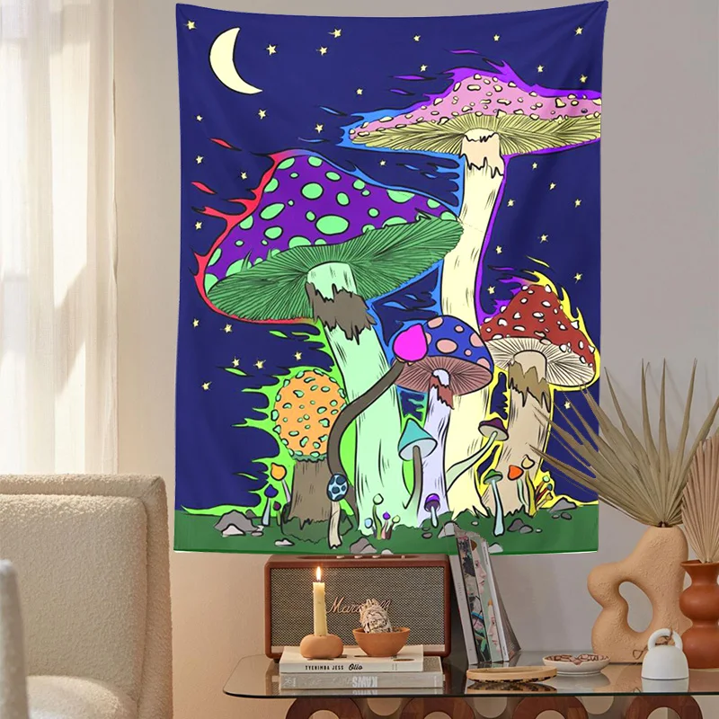 Trippy Mushroom Tapestry Hippie Colorful Wall Hanging Bohemian Psychedelic Witchcraft Tapestry Room Home Bedroom Decor Aesthetic
Trippy Mushroom Tapestry Hippie Colorful Wall Hanging Bohemian Psychedelic Witchcraft Tapestry Room Home Bedroom Decor Aesthetic