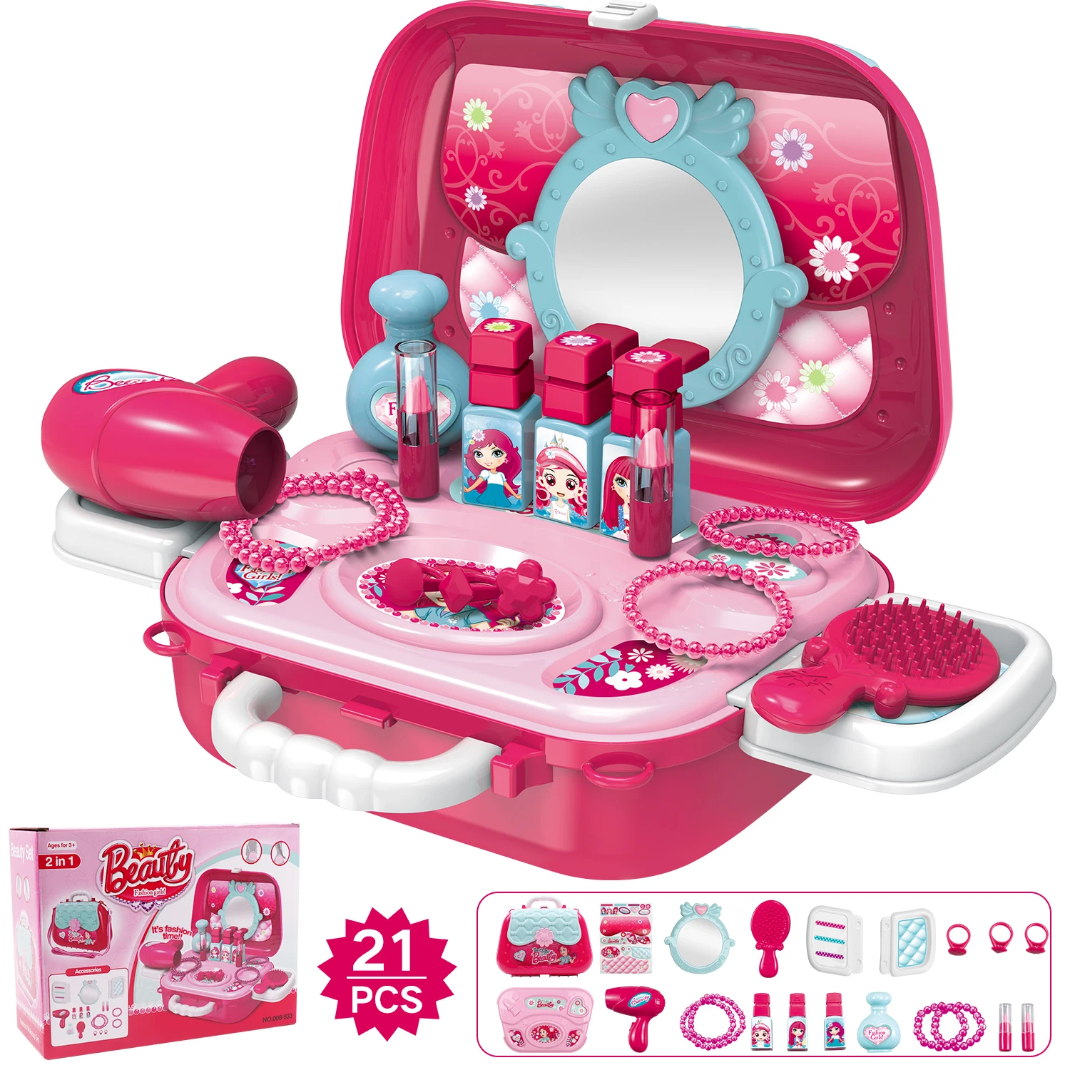 Hot Sale Make-up Set Toys Role Play Princess No Box Simulation Sets Toys Suitcase Bag Jewelry Hairdryer Brush Mirror for Girl
Hot Sale Make-up Set Toys Role Play Princess No Box Simulation Sets Toys Suitcase Bag Jewelry Hairdryer Brush Mirror for Girl