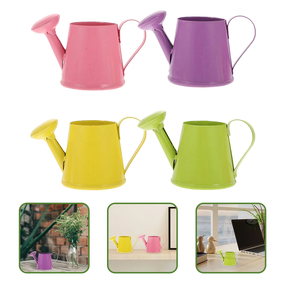 4 Pcs Lovely Garden Delicate Tiny Watering Can for Decor 
4 Pcs Lovely Garden Delicate Tiny Watering Can for Decor