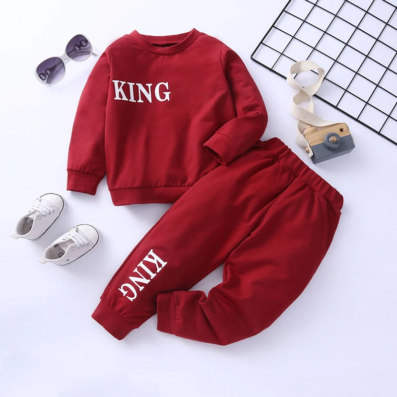 

Boys' suit Spring and Autumn 2023 popular letter print sports suit for small and medium-sized children's net red casual boys' cl