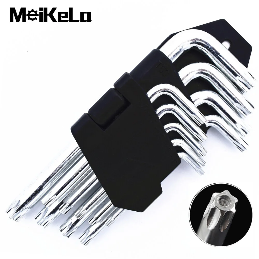 9PCS Hex Key with Holes Set Hexagon Wrench Kit Star Head Carbon Steel T10-T50 Allen Socket Torque Spanner Reinforced Hand Tools
9PCS Hex Key with Holes Set Hexagon Wrench Kit Star Head Carbon Steel T10-T50 Allen Socket Torque Spanner Reinforced Hand Tools