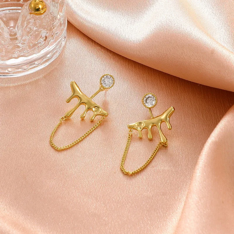 Trendy Fashion Elegant Pear Drop Chain Earrings for Women New Vintage Gold Color Statement Earrings Accessories
Trendy Fashion Elegant Pear Drop Chain Earrings for Women New Vintage Gold Color Statement Earrings Accessories