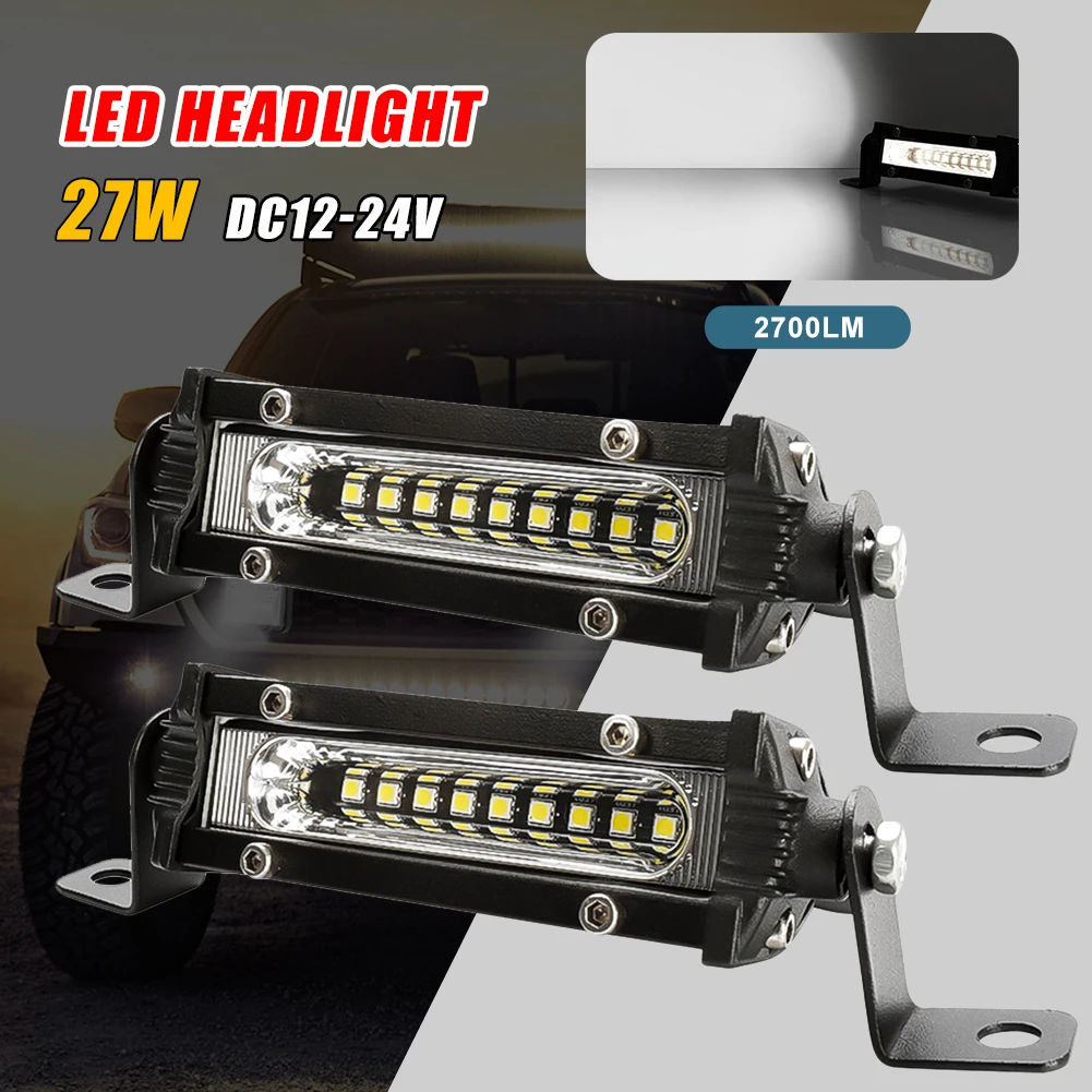 2Pcs Car LED Work Light Bar 27W Off Road LED Pod Flood Light Headlight Waterproof For Car Truck SUV ATV Marine Auxiliary Lamp
2Pcs Car LED Work Light Bar 27W Off Road LED Pod Flood Light Headlight Waterproof For Car Truck SUV ATV Marine Auxiliary Lamp