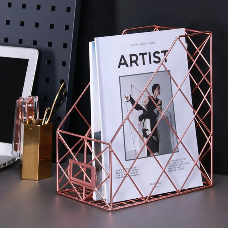 Rose gold desktop file rack magazine books storage and arrangement rack data management rack multifunctional easy to use
Rose gold desktop file rack magazine books storage and arrangement rack data management rack multifunctional easy to use
