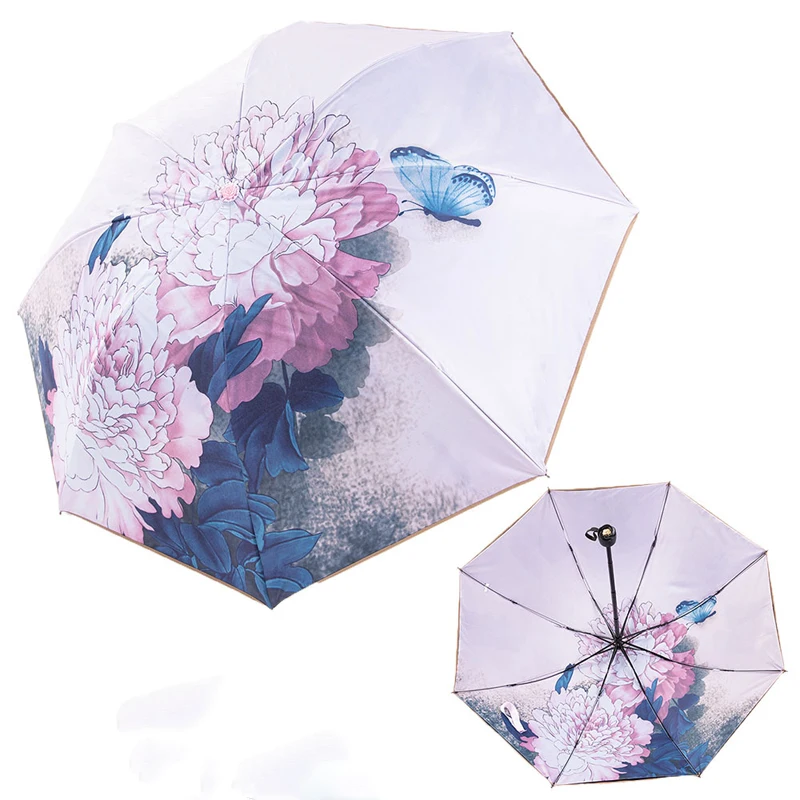 Manual Double-sided Printing Double-layer Black Glue 8-bone Parasol Sunscreen Cooling Rain And Shine Dual-use UV Protection
Manual Double-sided Printing Double-layer Black Glue 8-bone Parasol Sunscreen Cooling Rain And Shine Dual-use UV Protection