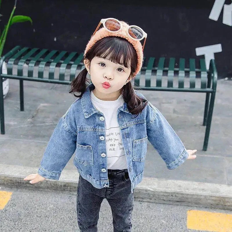 2023 Spring Kids Jacket Denim Coat Girls Outerwear Turn Down Collar Toddler Baby Clothing Lace Fashion Top Windbreaker 
2023 Spring Kids Jacket Denim Coat Girls Outerwear Turn Down Collar Toddler Baby Clothing Lace Fashion Top Windbreaker