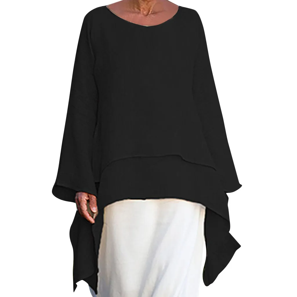 Free Shipping Plus Size women's t-shirts Irregular Linen Long Sleeve t shirt femme 2019 Crew Neck women's clothing summer
Free Shipping Plus Size women's t-shirts Irregular Linen Long Sleeve t shirt femme 2019 Crew Neck women's clothing summer