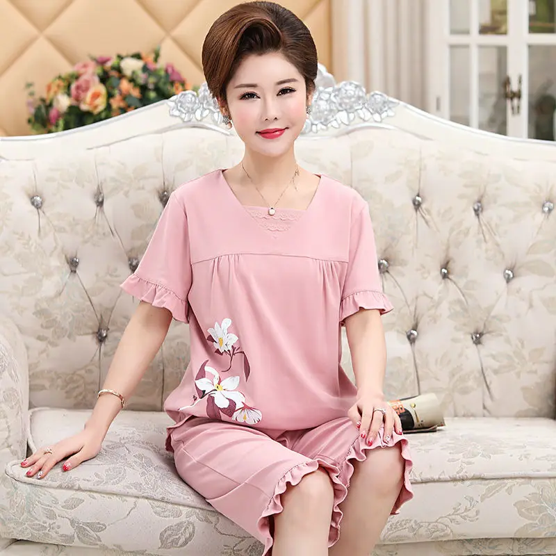 New Short Sleeve Summer Suits with Shorts Sleepwear Home Clothes Women Soft Printing Pajamas Set Pj Set Woman Pijamas Set C232
New Short Sleeve Summer Suits with Shorts Sleepwear Home Clothes Women Soft Printing Pajamas Set Pj Set Woman Pijamas Set C232