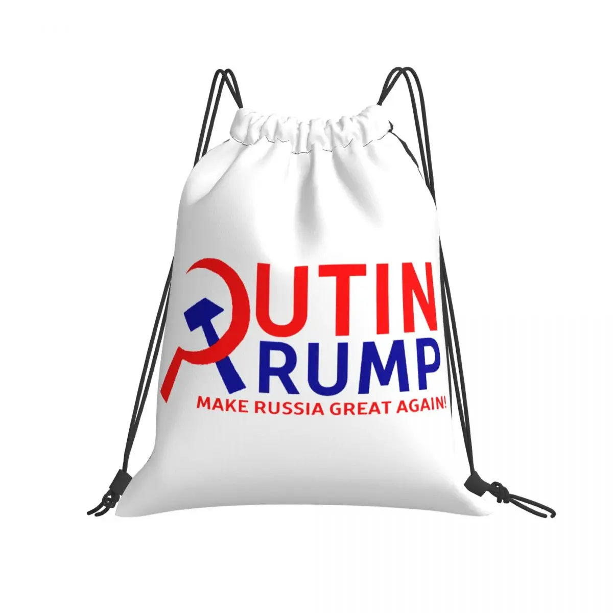 

Drawstring Bags Gym Bag Putin Trump Make Russia Great Again Fitted Graphic Backpack country Infantry pack Joke