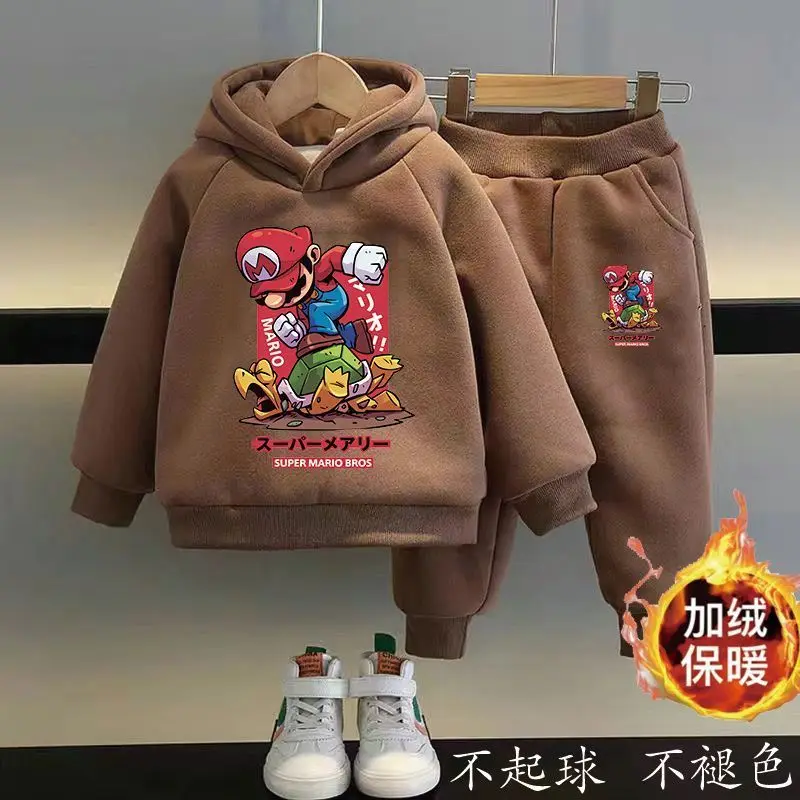 Свитшот для мальчиков Super Mario Brothers, осень и зима, красивый мультяшный Модный комплект одежды для детей среднего и старшего возраста
Свитшот для мальчиков Super Mario Brothers, осень и зима, красивый мультяшный Модный комплект одежды для детей среднего и старшего возраста