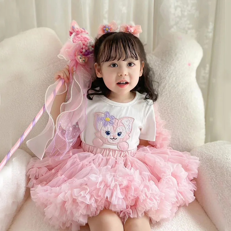 Linabell Stellalou Short Sleeve T-Shirt Semi Skirt Suit Girl Summer New Cotton Cartoon Top Puffy Skirt Two Piece Set Casual Wear
Linabell Stellalou Short Sleeve T-Shirt Semi Skirt Suit Girl Summer New Cotton Cartoon Top Puffy Skirt Two Piece Set Casual Wear