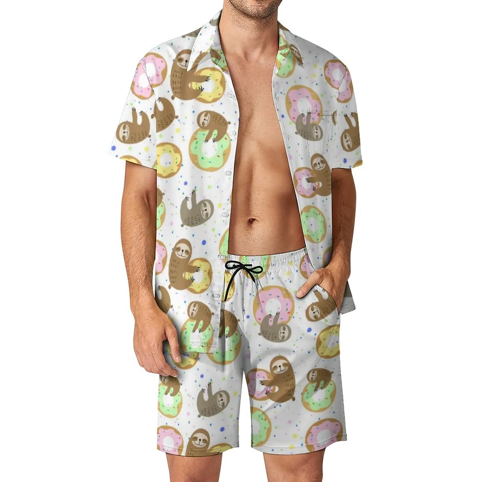 Sprinkle Doughnut Print Men Sets Cute Sloth Pattern Casual Shorts Summer Trendy Vacation Shirt Set Short Sleeve Oversize Suit
Sprinkle Doughnut Print Men Sets Cute Sloth Pattern Casual Shorts Summer Trendy Vacation Shirt Set Short Sleeve Oversize Suit