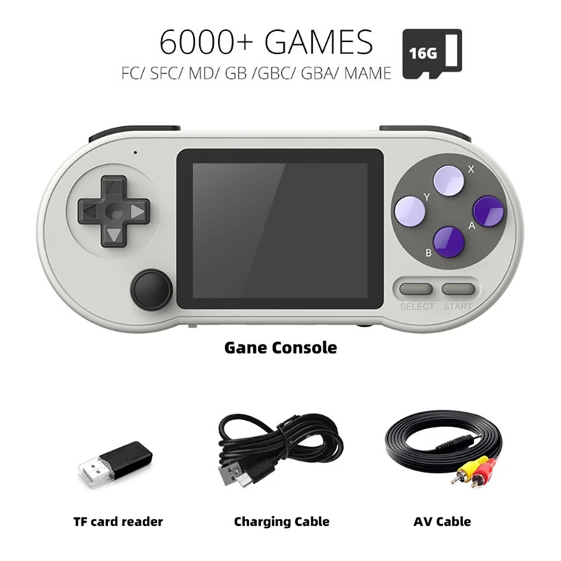 Replacement SF2000 Handheld Game Console Built-In 6000 Games Classic Mini 3 Inch Video Game Consoles Support AV Output
Replacement SF2000 Handheld Game Console Built-In 6000 Games Classic Mini 3 Inch Video Game Consoles Support AV Output