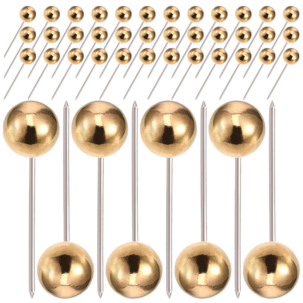 400PCS Round Head Map Flag Push Map Tacks Metal Fixed Plastic Round Ball Needle Cork for School Home Office (Golden) 
400PCS Round Head Map Flag Push Map Tacks Metal Fixed Plastic Round Ball Needle Cork for School Home Office (Golden)