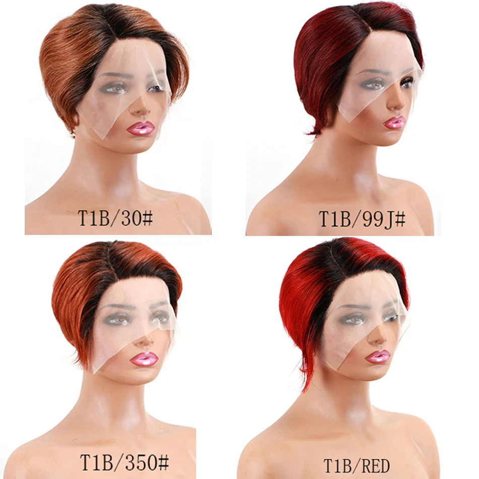 Pixie Cut Human Hair Wigs Cheap 13x1 Lace Front Part Pixie Cut Wigs 1B/27# 1B/30# 1B/99j 1B/350# Ombre Colored Human Hair Wigs
Pixie Cut Human Hair Wigs Cheap 13x1 Lace Front Part Pixie Cut Wigs 1B/27# 1B/30# 1B/99j 1B/350# Ombre Colored Human Hair Wigs