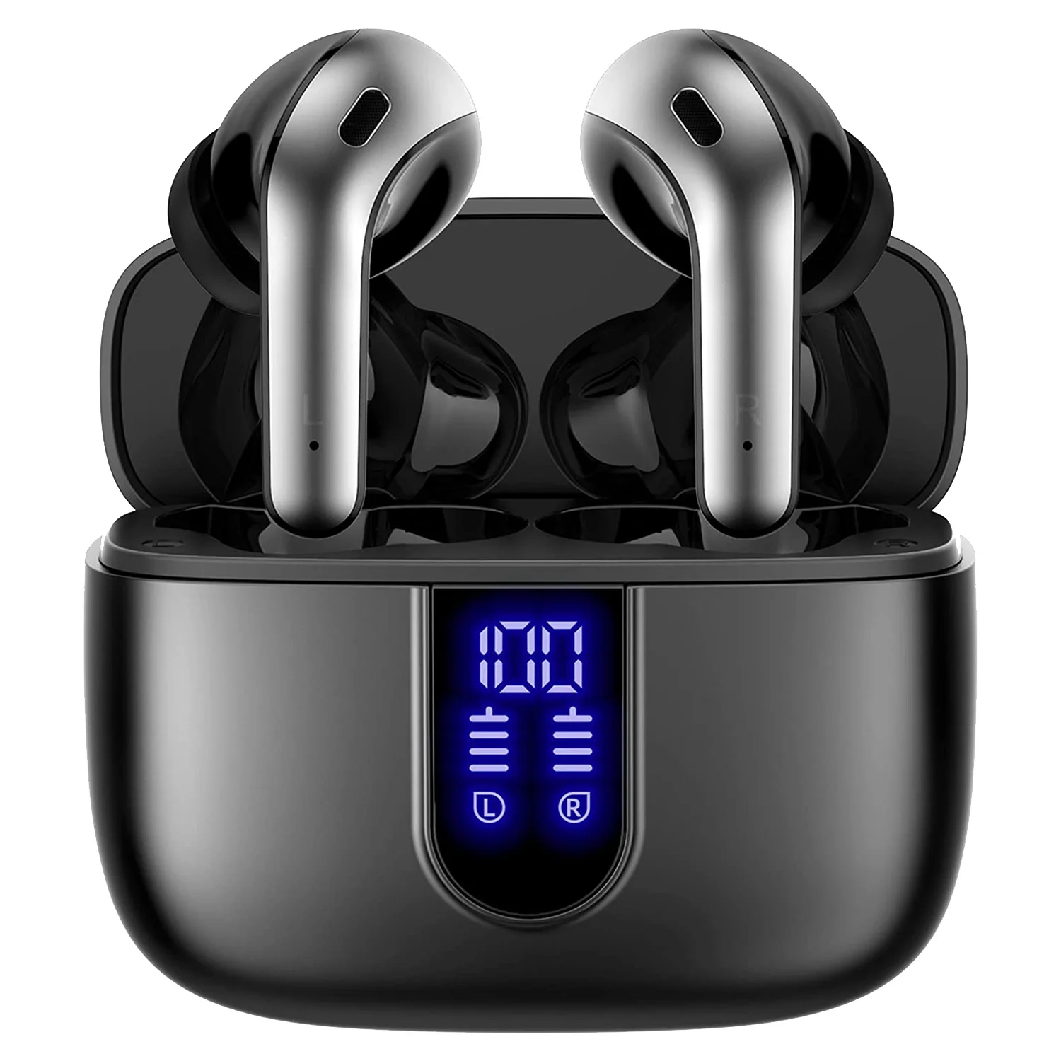 Наушники Bluetooth, настоящие беспроводные наушники-вкладыши, воспроизведение 60 часов, Светодиодный дисплей питания, наушники-вкладыши с микрофоном для телевизора
Наушники Bluetooth, настоящие беспроводные наушники-вкладыши, воспроизведение 60 часов, Светодиодный дисплей питания, наушники-вкладыши с микрофоном для телевизора