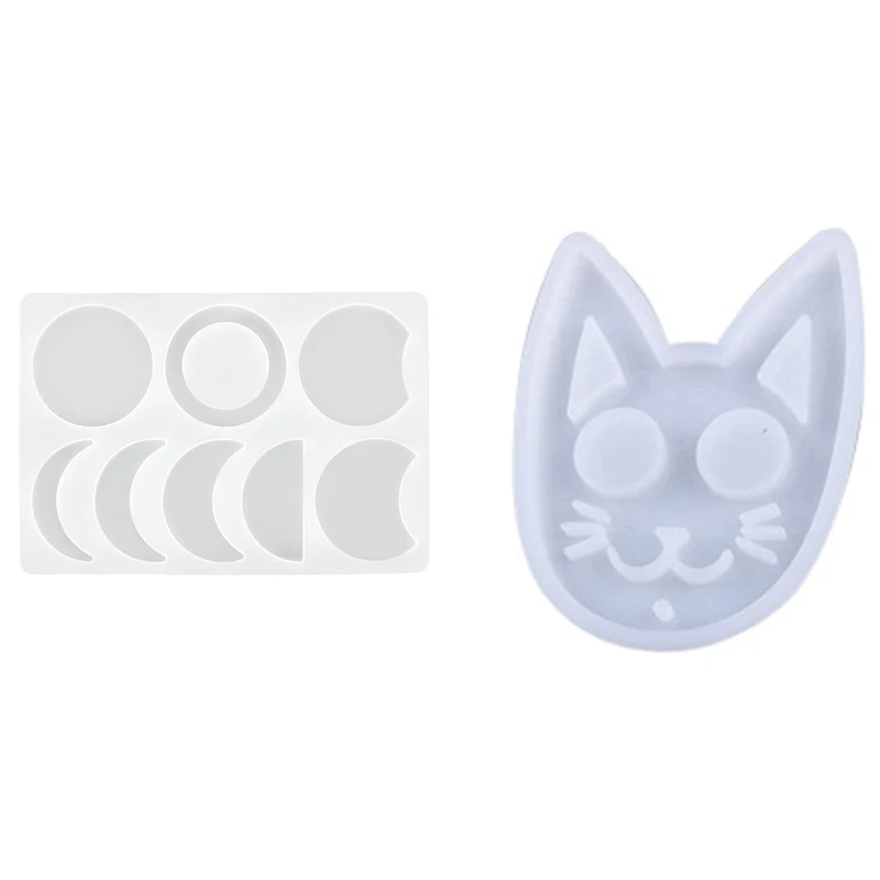 Силиконовая форма «сделай сам» для подвесок в виде кота, цепочки, полумесяца, четверти Луны
Силиконовая форма «сделай сам» для подвесок в виде кота, цепочки, полумесяца, четверти Луны