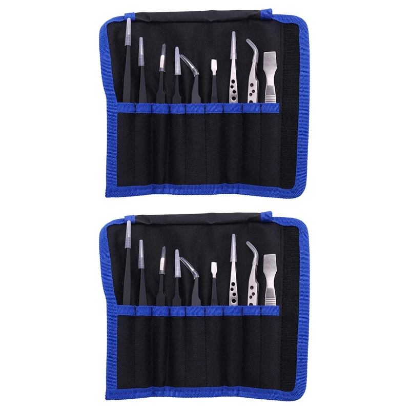 18 Pcs Tweezers Set Stainless Steel Anti-Static Precision Tweezers For Electronic Mobile Phone Repair Tools Hand Tools
18 Pcs Tweezers Set Stainless Steel Anti-Static Precision Tweezers For Electronic Mobile Phone Repair Tools Hand Tools