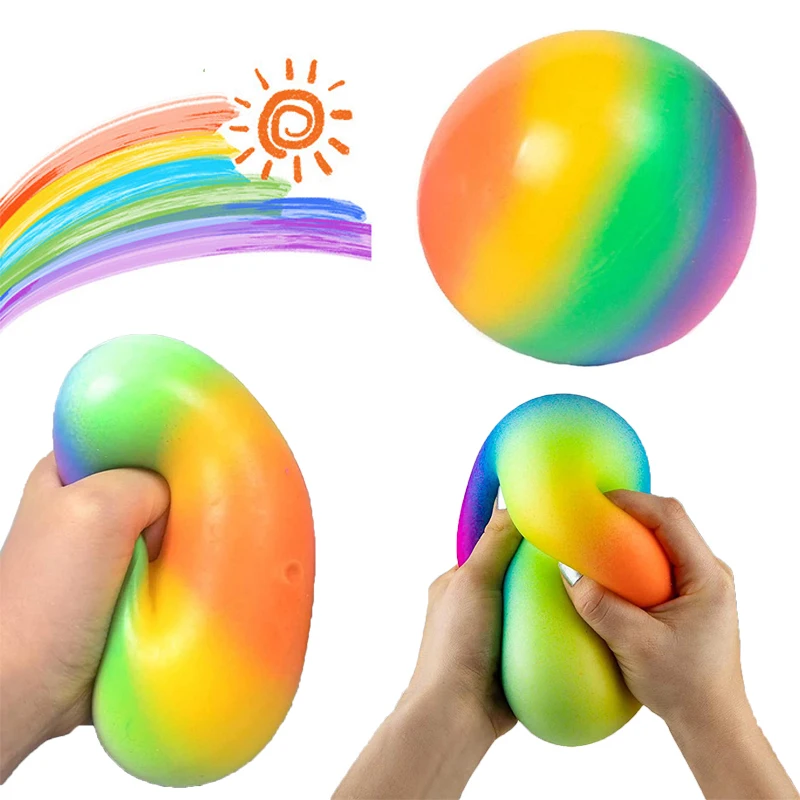Kids Fidget Toys Stress Relief Ball Colorful Rainbow Squeeze Balls Children Adults Decompression Toy Relieve Anti Stress Ball
Kids Fidget Toys Stress Relief Ball Colorful Rainbow Squeeze Balls Children Adults Decompression Toy Relieve Anti Stress Ball