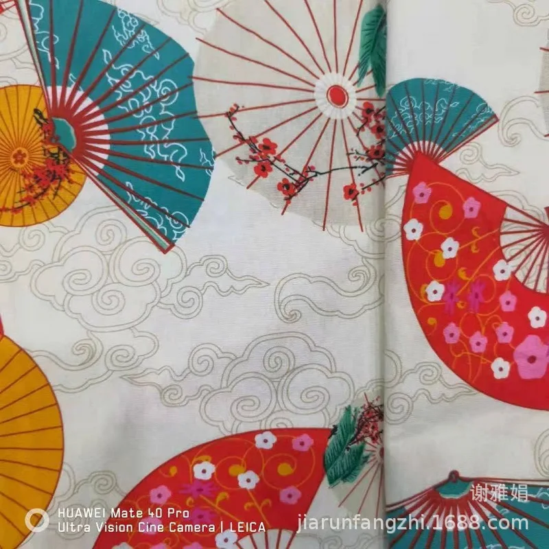 New Japanese Fresh Fan Cotton Fabric Japanese Style Coat Fabric Handmade Cotton Printing Cheongsam Fabric
New Japanese Fresh Fan Cotton Fabric Japanese Style Coat Fabric Handmade Cotton Printing Cheongsam Fabric