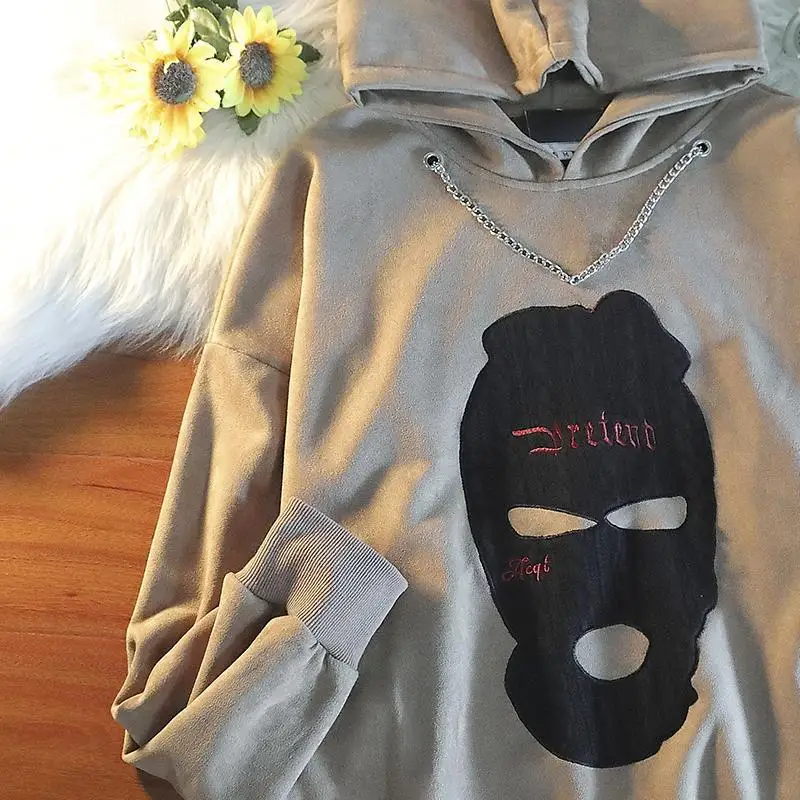 Patch Mask Hooded Sweater Fall 2022 Street Hip Hop Couple Hoodie Dark Series Cool Loose Chain Jacket 2XL
Patch Mask Hooded Sweater Fall 2022 Street Hip Hop Couple Hoodie Dark Series Cool Loose Chain Jacket 2XL