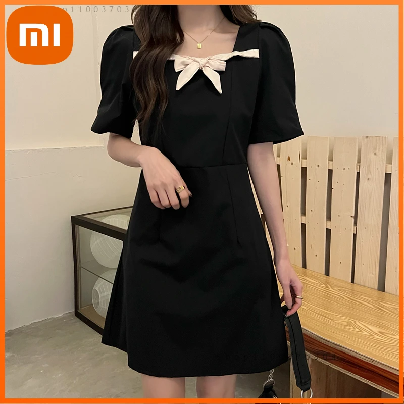 Летние платья Xiaomi для женщин, платье с коротким рукавом, Черное женское милое платье с бантом для девушек, элегантное женское платье-трапеци...
Летние платья Xiaomi для женщин, платье с коротким рукавом, Черное женское милое платье с бантом для девушек, элегантное женское платье-трапеци...