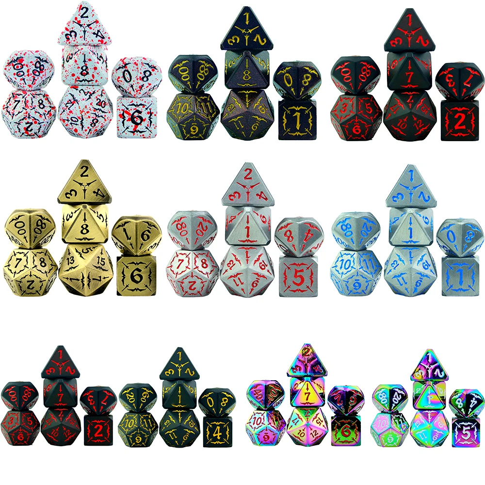 d&dgame Dice Set 7 PCS -High Quality Cool Metal Polyhedral with Dice PU Leather Bag for RPG DNDGame Gaming Boardgame
d&dgame Dice Set 7 PCS -High Quality Cool Metal Polyhedral with Dice PU Leather Bag for RPG DNDGame Gaming Boardgame