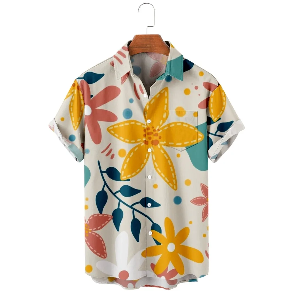 A606 Men's Shirt 3D Flower Digital Printed Male Summer Casual Hawaii Style Shirts For Man
A606 Men's Shirt 3D Flower Digital Printed Male Summer Casual Hawaii Style Shirts For Man