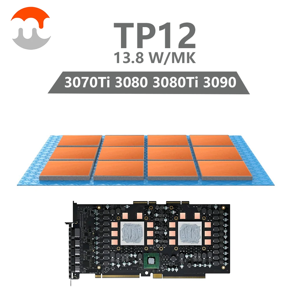 Термопрокладка MJ GDDR6X 13,8 Вт/MK 12x14 мм для 3070Ti 3080ti 3090, высокопроизводительный теплоотвод, термоковрик
Термопрокладка MJ GDDR6X 13,8 Вт/MK 12x14 мм для 3070Ti 3080ti 3090, высокопроизводительный теплоотвод, термоковрик