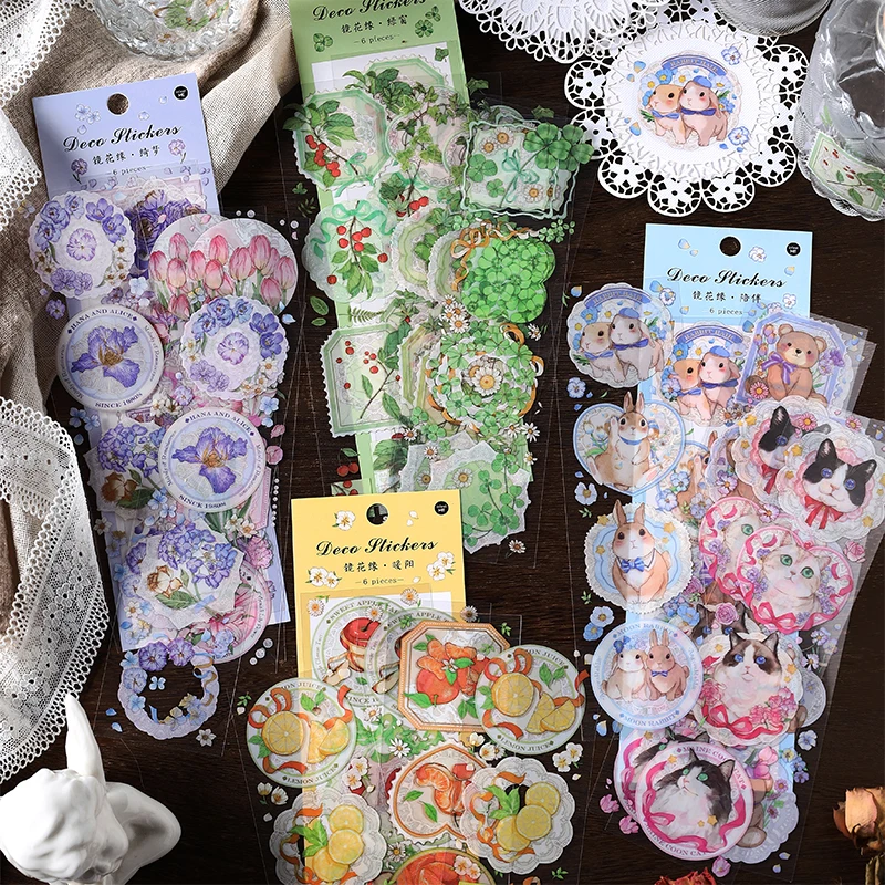6pcs kawaii flower cat Decorative long Stickers Scrapbooking Label Diary fruit rabbit Stationery Phone Art Journal Planner
6pcs kawaii flower cat Decorative long Stickers Scrapbooking Label Diary fruit rabbit Stationery Phone Art Journal Planner