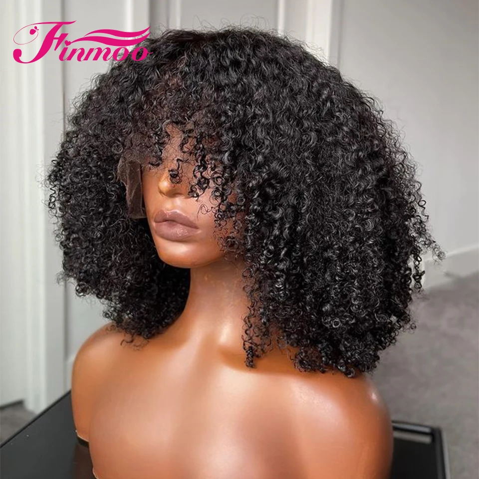 Afro Kinky Curly Wig With Bangs T Lace Part Human Hair 200 Density Remy Brazilian Short Curly Bang Wig Human Hair Finmoo
Afro Kinky Curly Wig With Bangs T Lace Part Human Hair 200 Density Remy Brazilian Short Curly Bang Wig Human Hair Finmoo