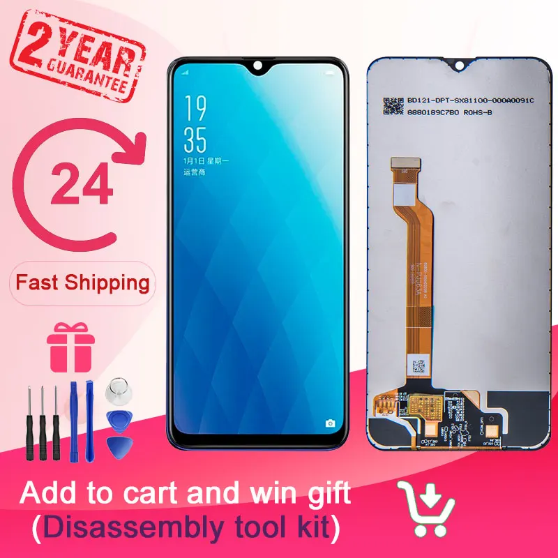 Полный ЖК-дисплей 6,3 дюйма для Oppo A7X F9, сенсорный экран, дигитайзер, стекло в сборе, запасные части для CPH1825 F9 Pro CPH1823 + Инструменты
Полный ЖК-дисплей 6,3 дюйма для Oppo A7X F9, сенсорный экран, дигитайзер, стекло в сборе, запасные части для CPH1825 F9 Pro CPH1823 + Инструменты