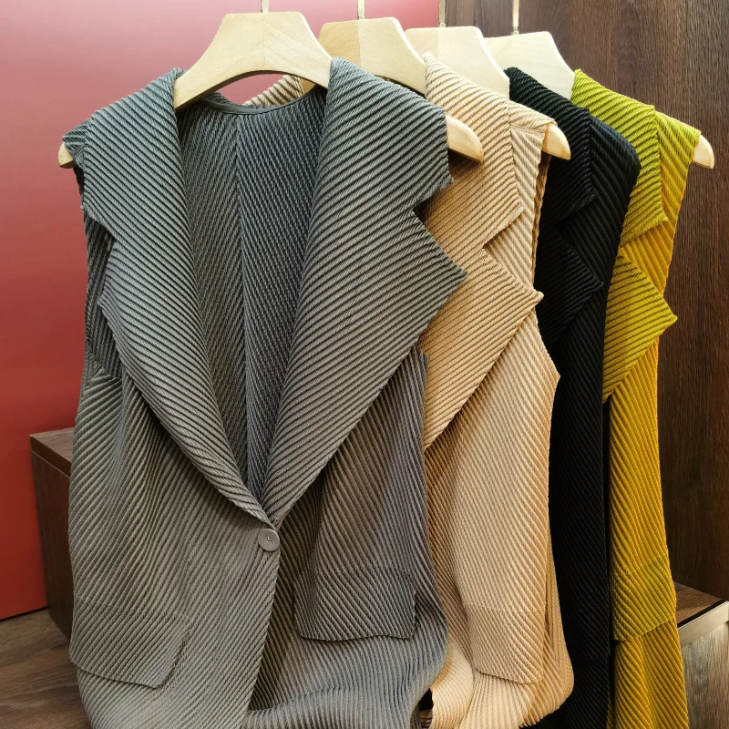 Женская плиссированная блузка миаке, летняя повседневная элегантная рубашка и блузка для офиса, однотонная одежда, один размер
Женская плиссированная блузка миаке, летняя повседневная элегантная рубашка и блузка для офиса, однотонная одежда, один размер