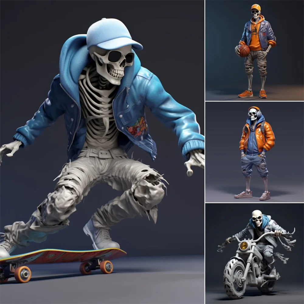 Cool Skeleton Figures Sports Series Skull Resin Crafts Halloween Decoration desk decoration aesthetic room decor
Cool Skeleton Figures Sports Series Skull Resin Crafts Halloween Decoration desk decoration aesthetic room decor