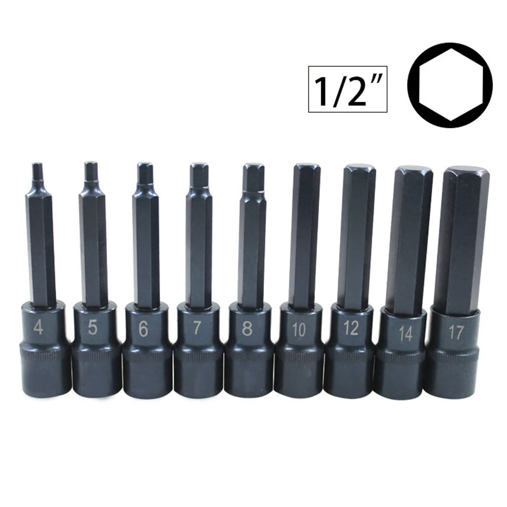 1/2Inch Drive Hexagon Socket Screwdriver Wrench Hex Socket Wrench 100mm H4-H17 Hand Tools Alloy Steel
1/2Inch Drive Hexagon Socket Screwdriver Wrench Hex Socket Wrench 100mm H4-H17 Hand Tools Alloy Steel