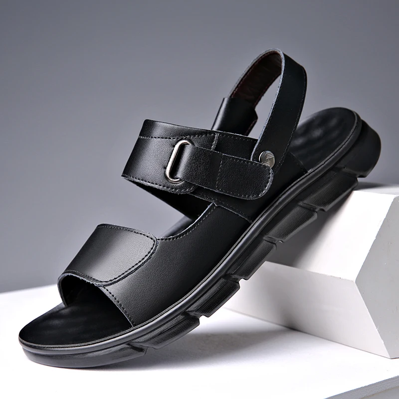 Summer Fashion Designer Vintage Men Casual Shoes Non-slip Real Leather Soft Flip Flop Summer Beach Men's Sandals Black Slippers
Summer Fashion Designer Vintage Men Casual Shoes Non-slip Real Leather Soft Flip Flop Summer Beach Men's Sandals Black Slippers