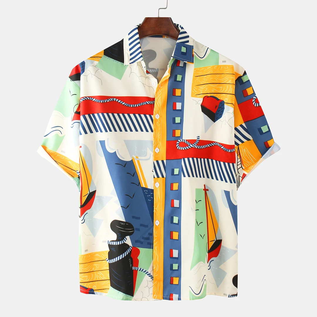 Abstract Shirts Summer Men Painting Printed Tops Geometric Pattern Hawaiian Beach Holiday Short Sleeve Colorful Cartoon Shirts
Abstract Shirts Summer Men Painting Printed Tops Geometric Pattern Hawaiian Beach Holiday Short Sleeve Colorful Cartoon Shirts